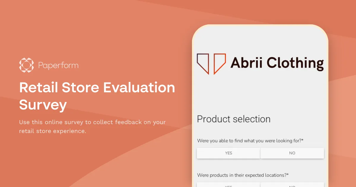 Retail Store Evaluation Survey