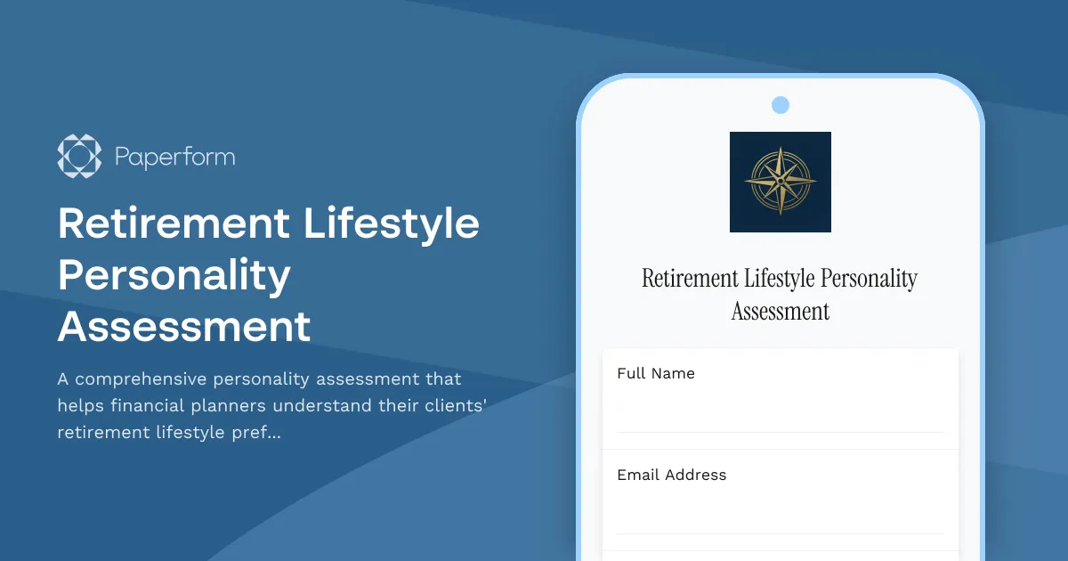 Retirement Lifestyle Personality Assessment
