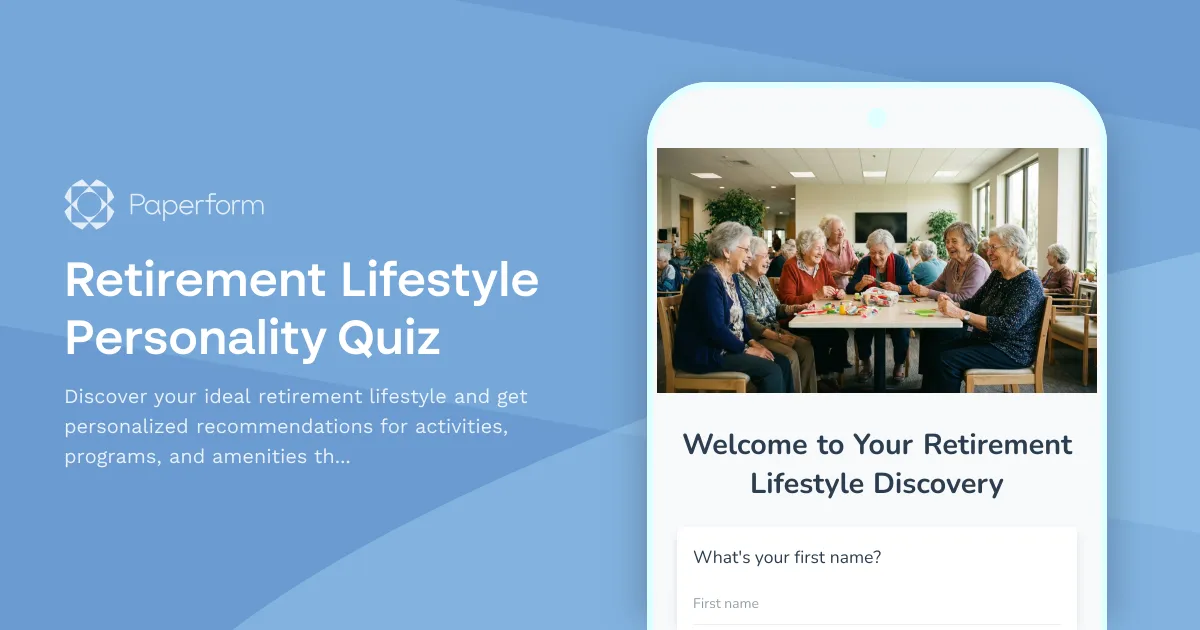 Retirement Lifestyle Personality Quiz