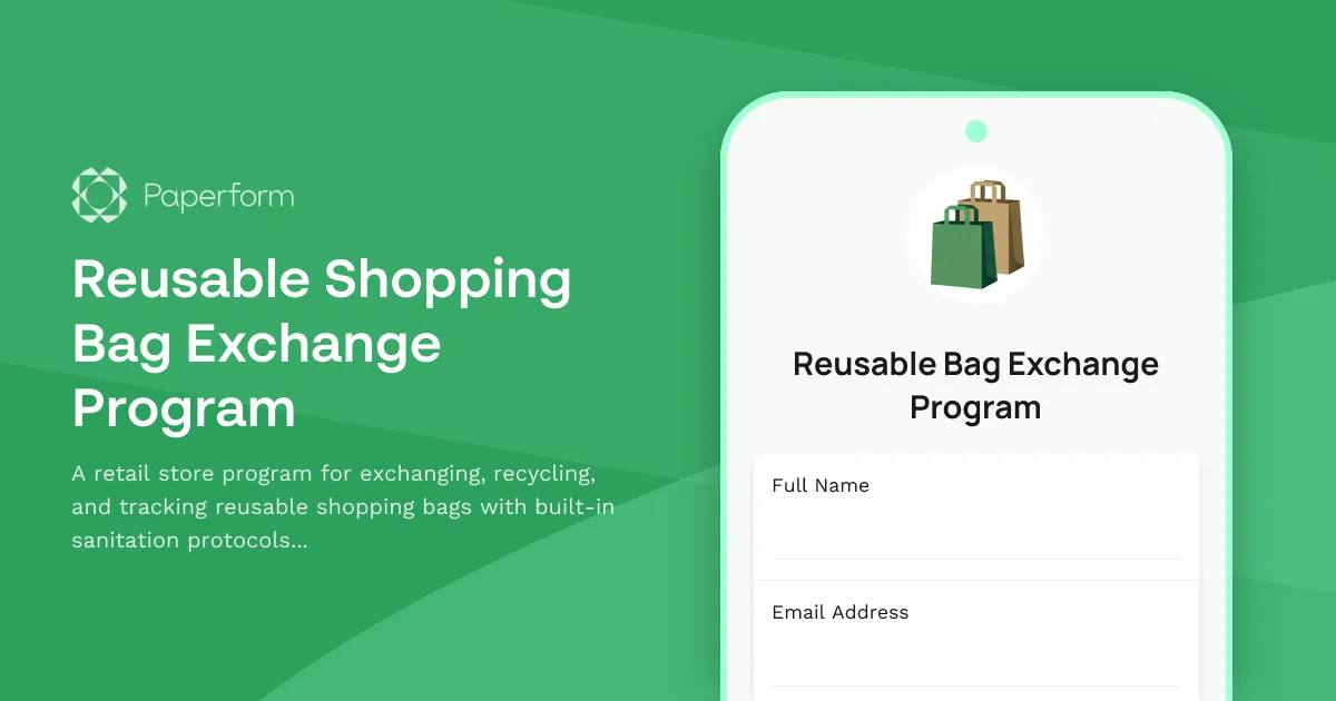 Reusable Shopping Bag Exchange Program