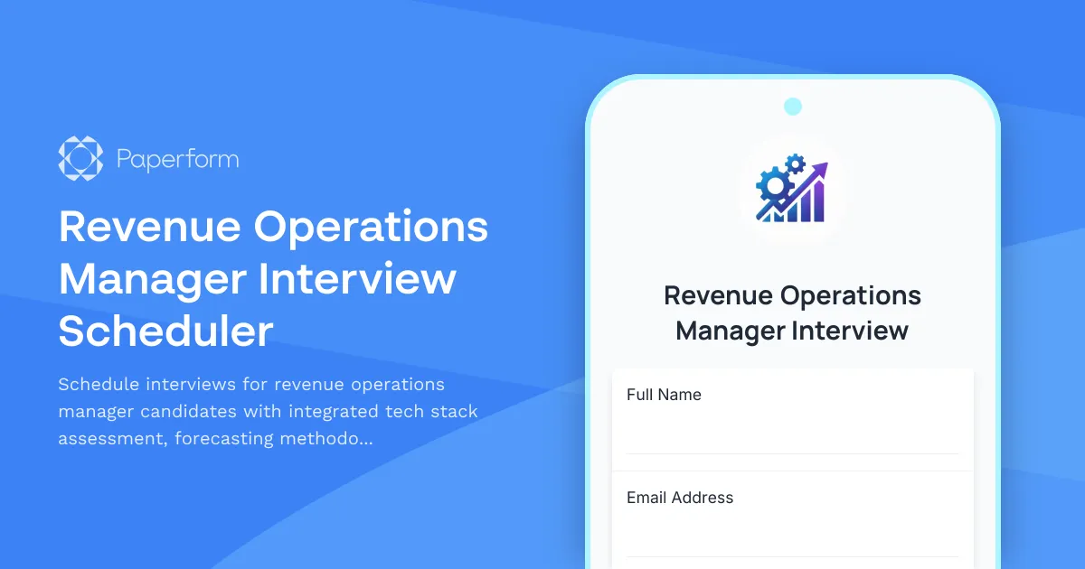 Revenue Operations Manager Interview Scheduler