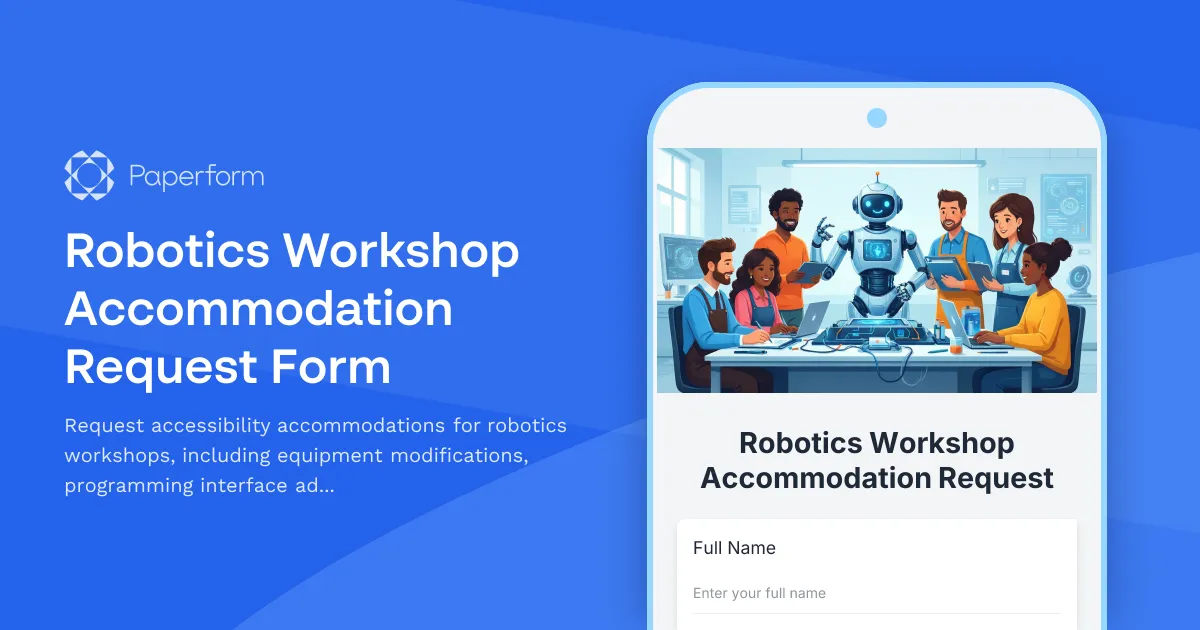 Robotics Workshop Accommodation Request Form