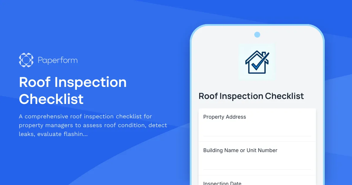 Roof Inspection Checklist