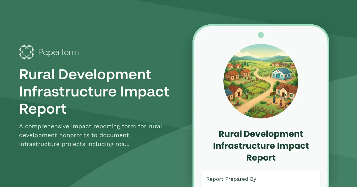 Rural Development Infrastructure Impact Report