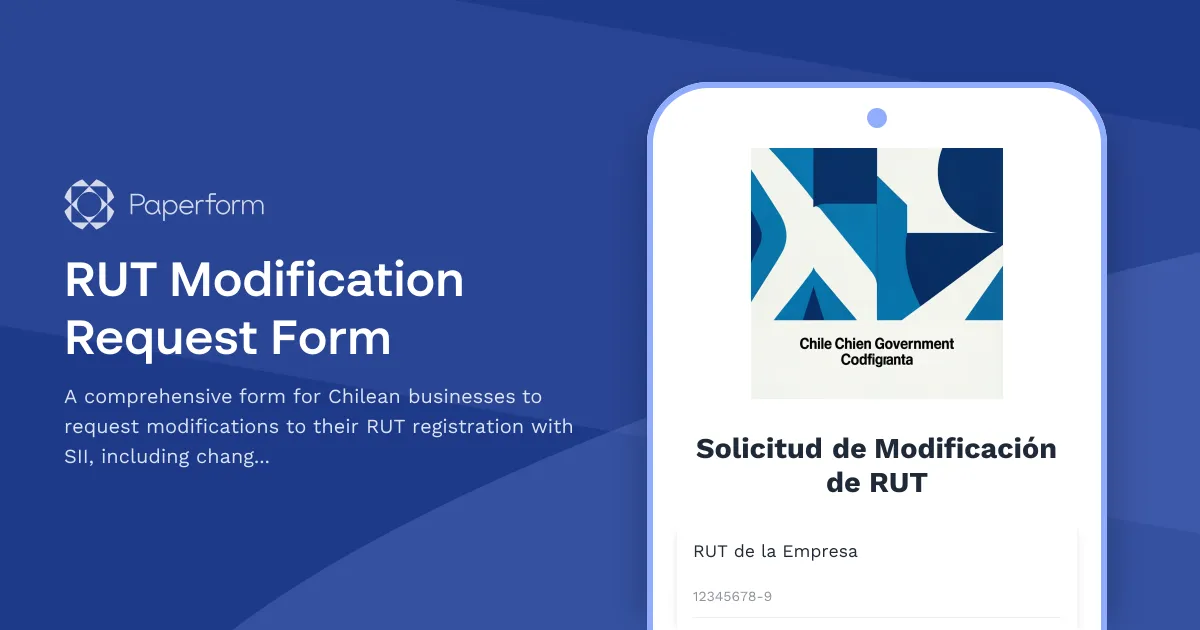 RUT Modification Request Form