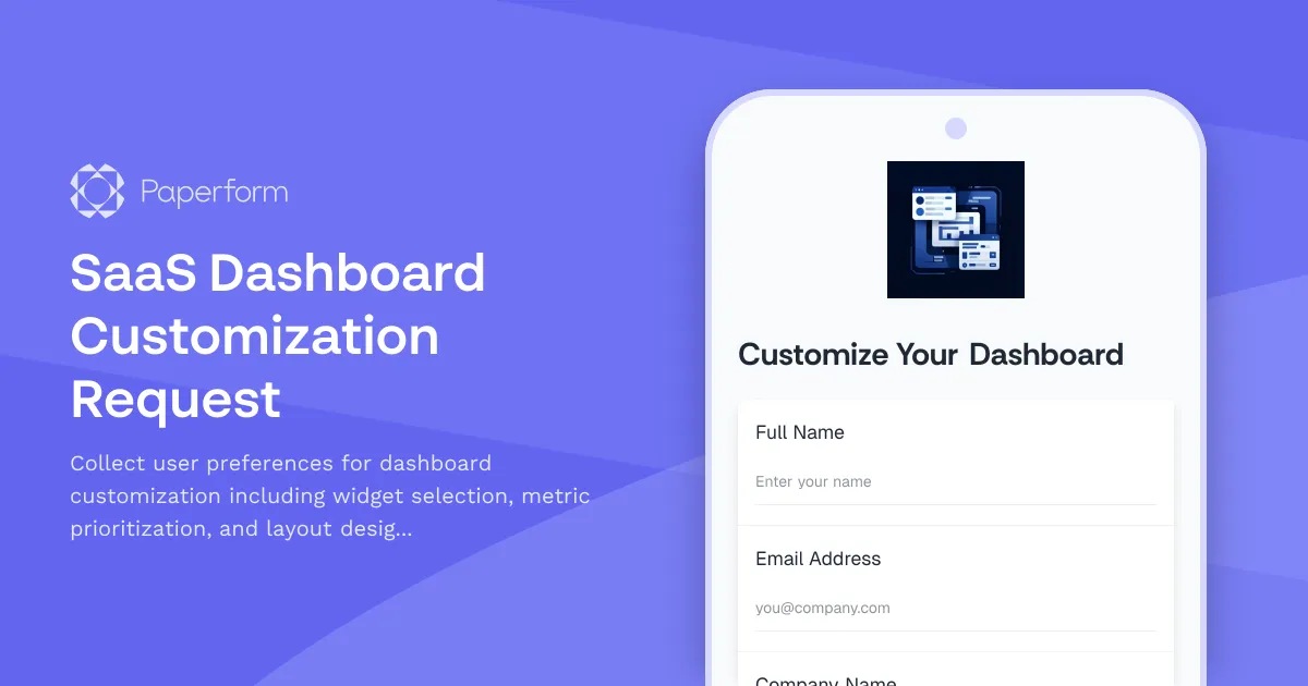 SaaS Dashboard Customization Request