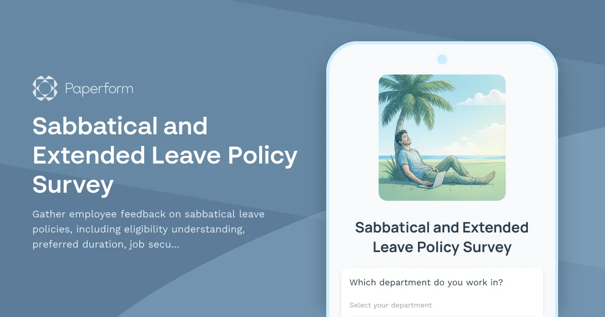 Sabbatical and Extended Leave Policy Survey