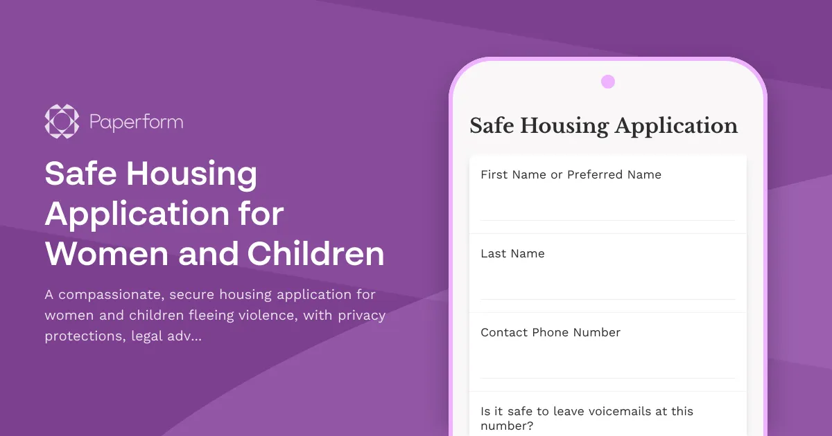 Safe Housing Application for Women and Children