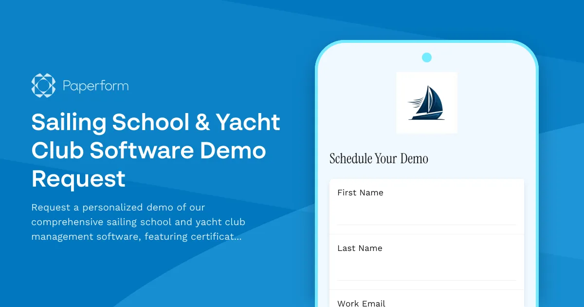 Sailing School & Yacht Club Software Demo Request