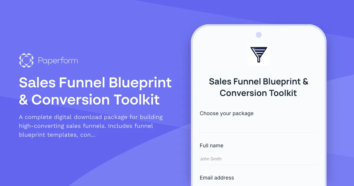 Sales Funnel Blueprint & Conversion Toolkit
