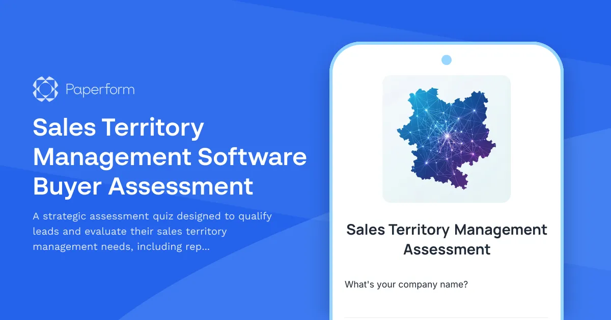Sales Territory Management Software Buyer Assessment