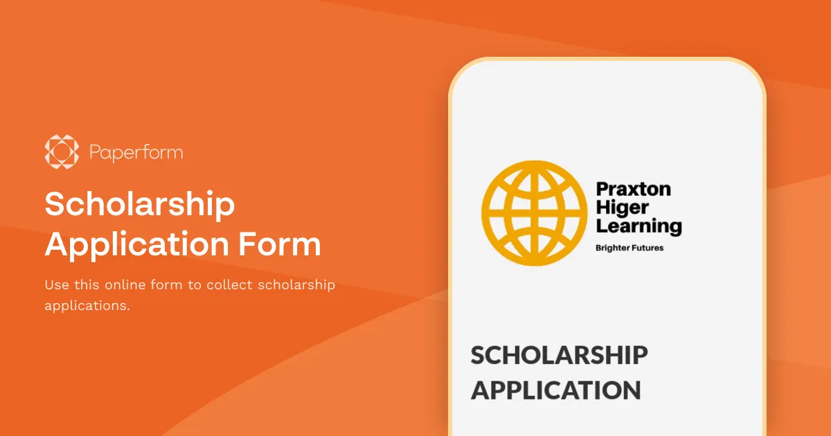 Scholarship Application Form