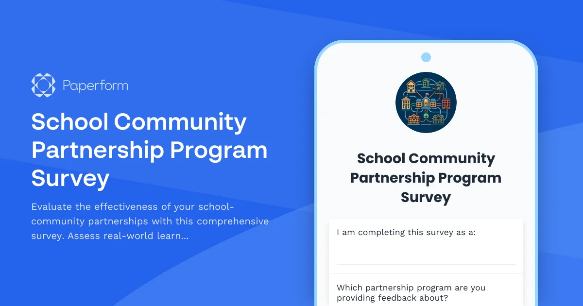 School Community Partnership Program Survey