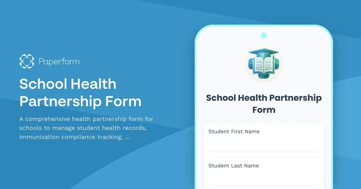 School Health Partnership Form