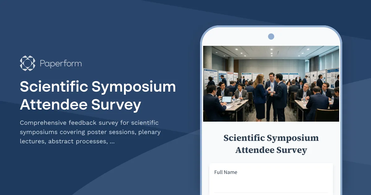 Scientific Symposium Attendee Survey