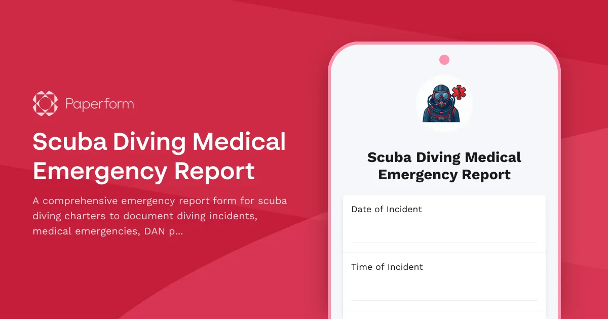 Scuba Diving Medical Emergency Report