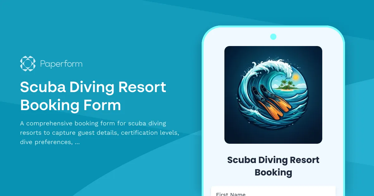 Scuba Diving Resort Booking Form