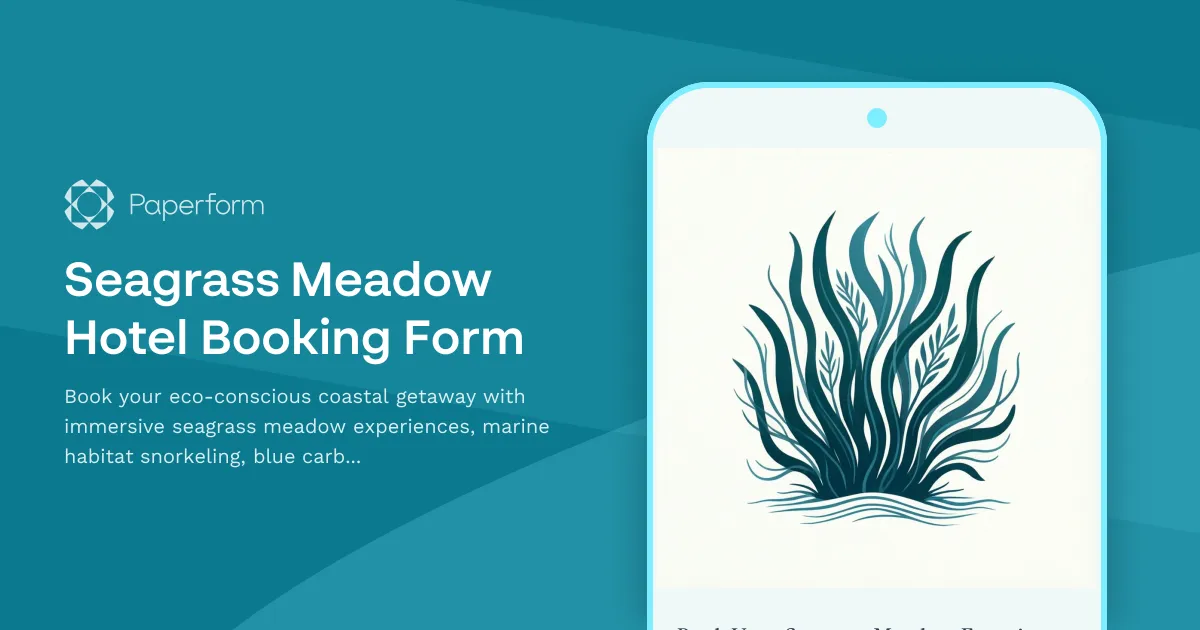 Seagrass Meadow Hotel Booking Form