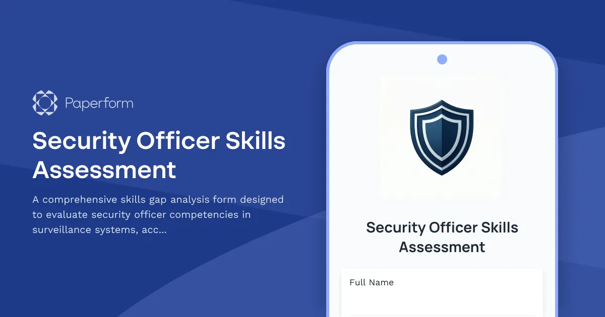 Security Officer Skills Assessment