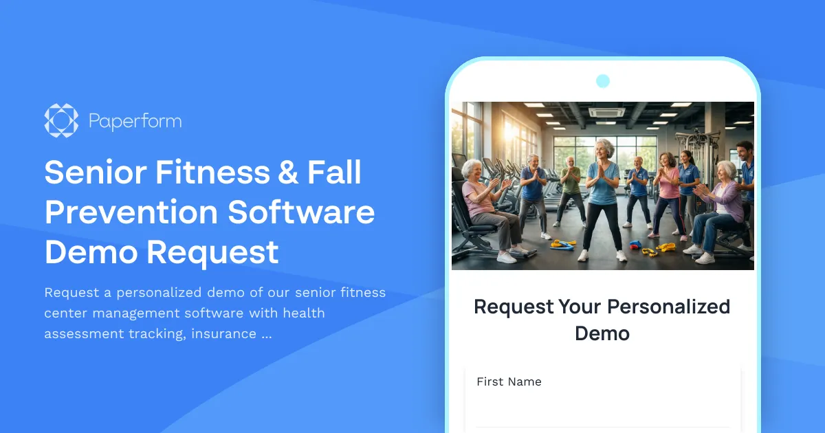Senior Fitness & Fall Prevention Software Demo Request