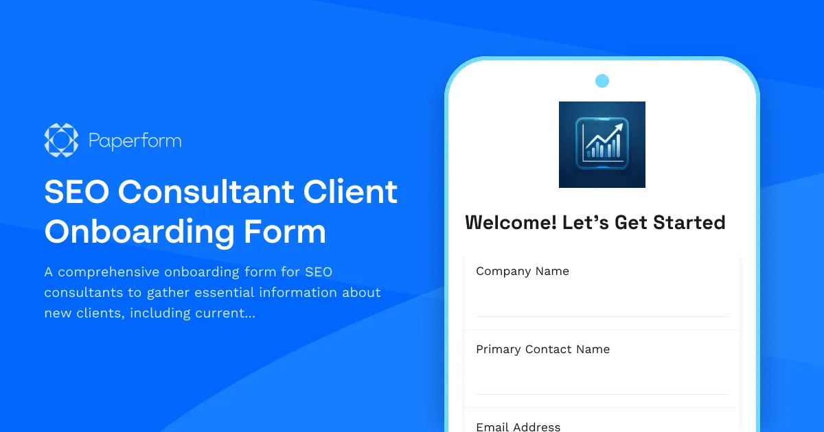 SEO Consultant Client Onboarding Form