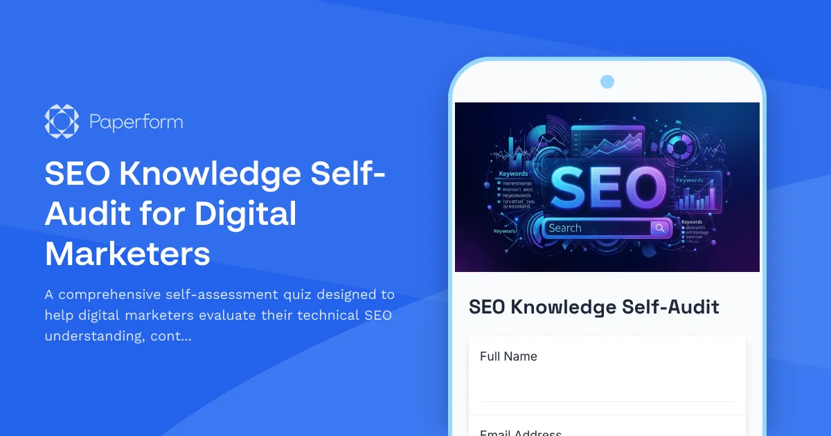 SEO Knowledge Self-Audit for Digital Marketers
