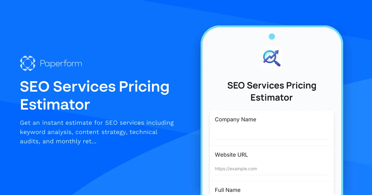 SEO Services Pricing Estimator