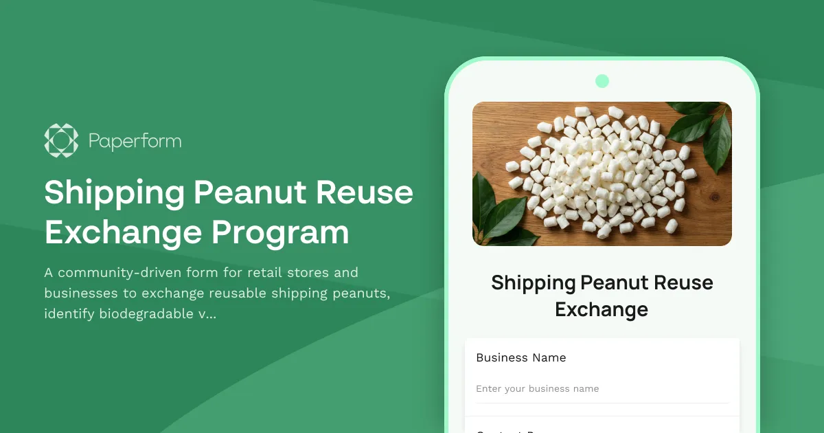 Shipping Peanut Reuse Exchange Program