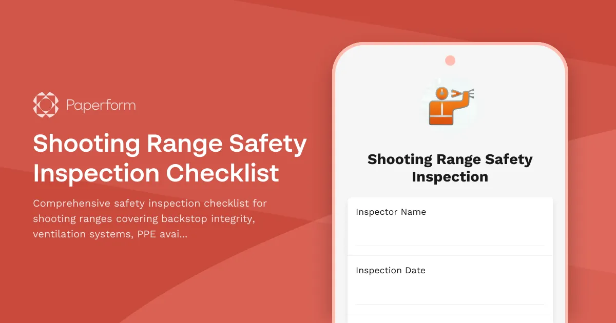 Shooting Range Safety Inspection Checklist