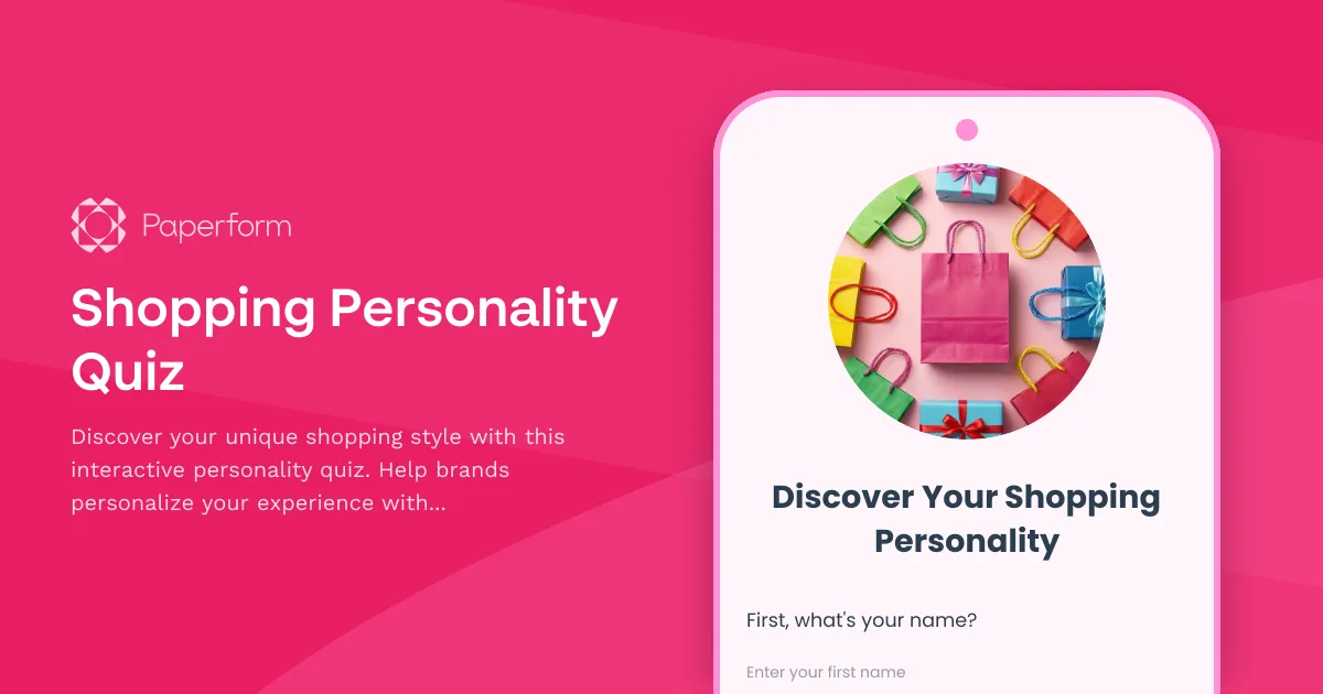 Shopping Personality Quiz