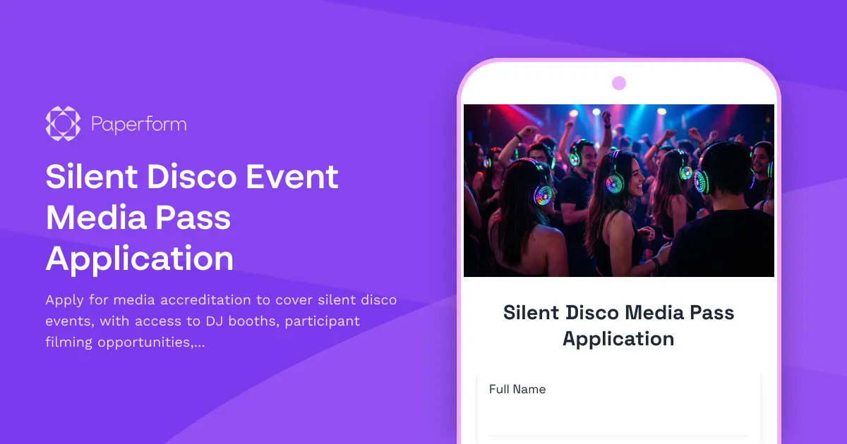 Silent Disco Event Media Pass Application