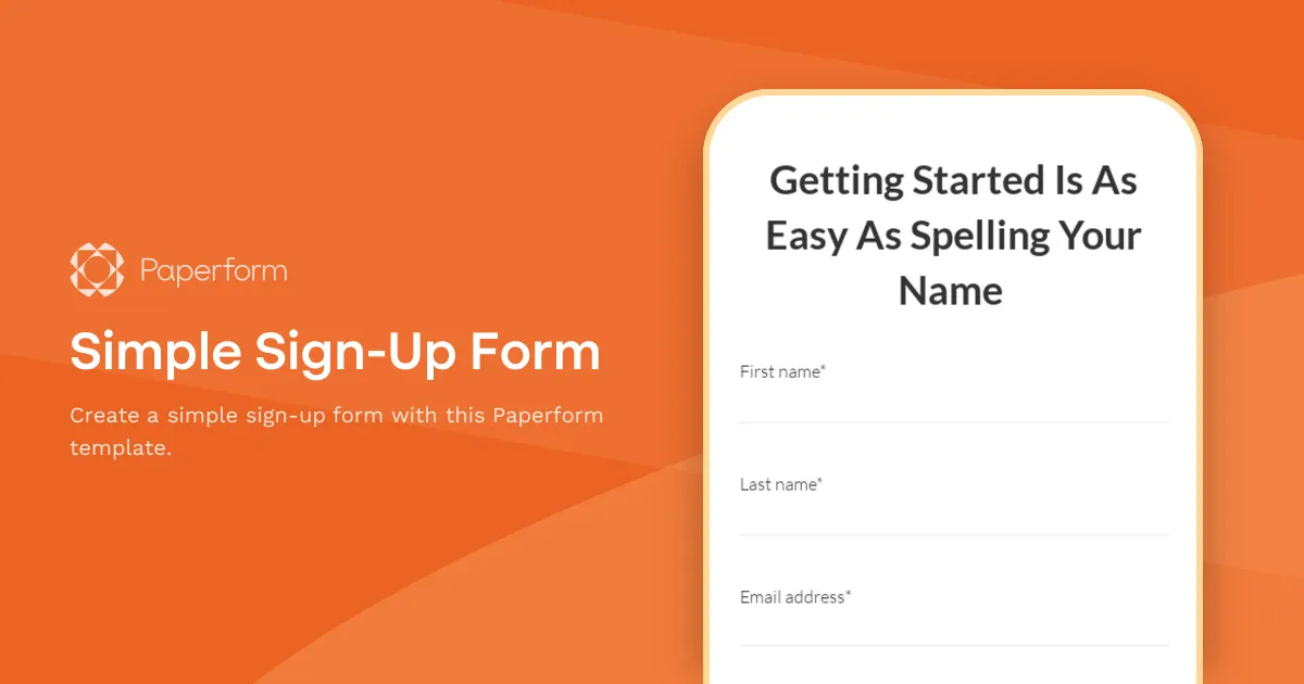 Simple Sign-Up Form