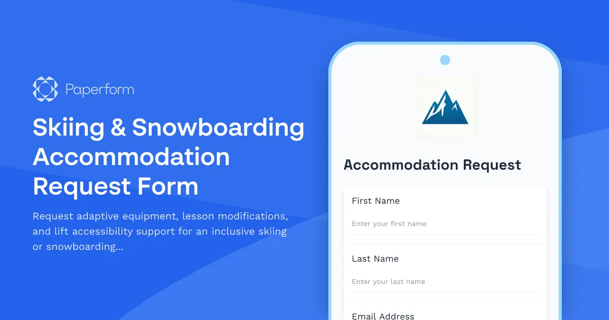 Skiing & Snowboarding Accommodation Request Form