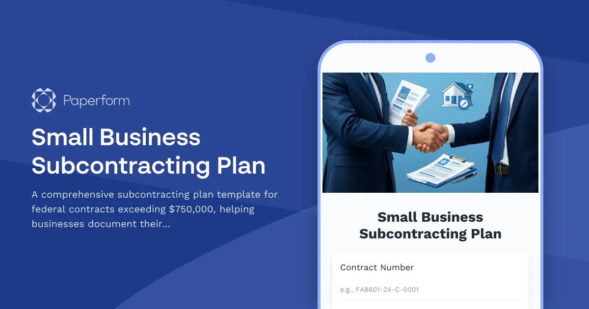 Small Business Subcontracting Plan