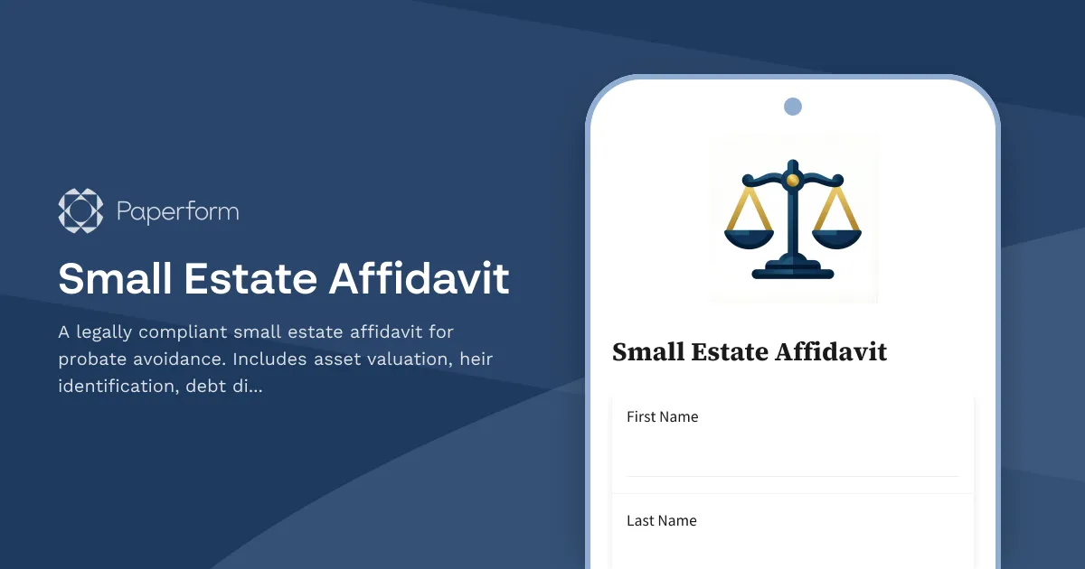 Small Estate Affidavit