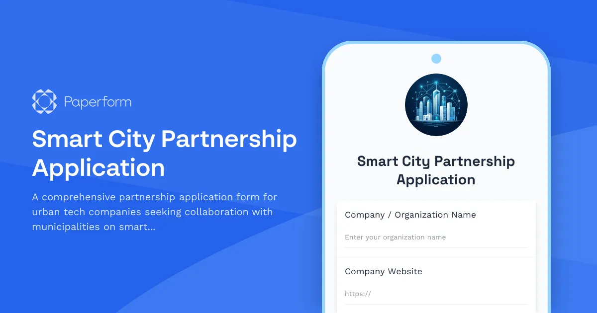 Smart City Partnership Application