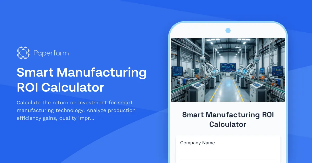 Smart Manufacturing ROI Calculator