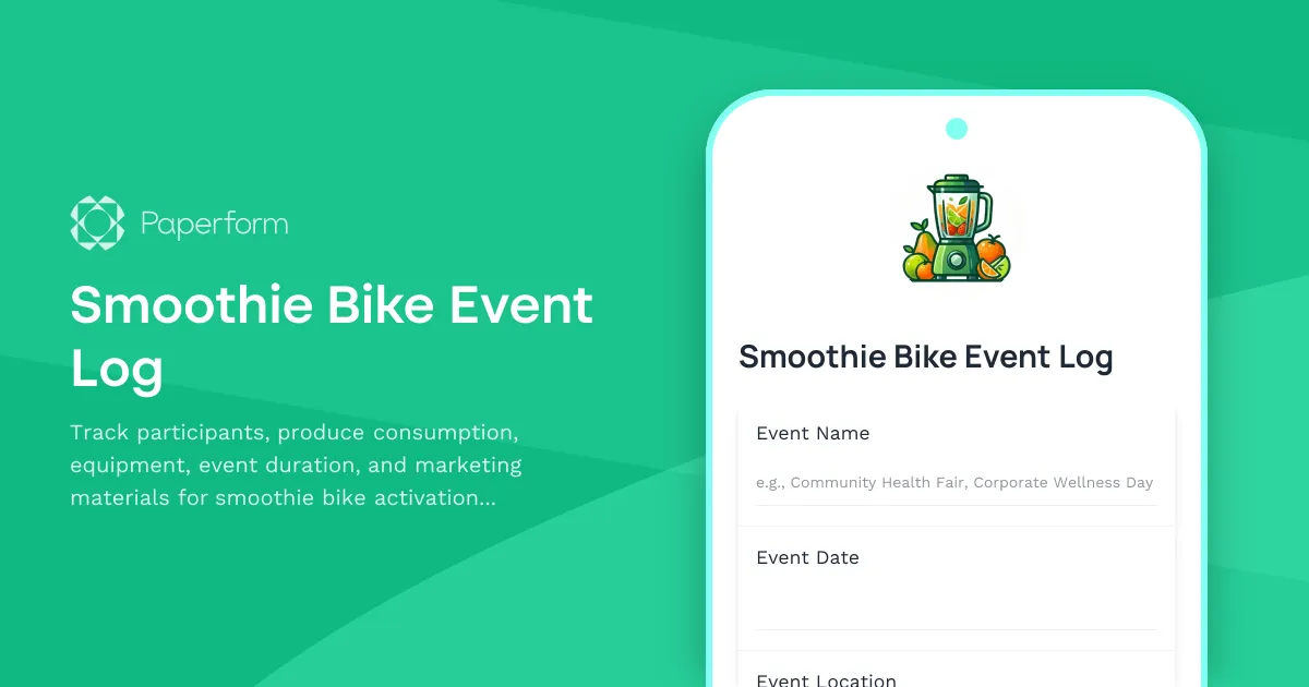 Smoothie Bike Event Log