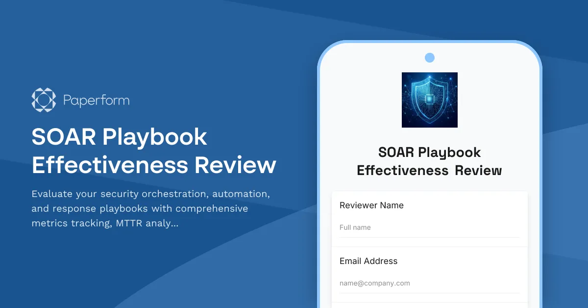 SOAR Playbook Effectiveness Review