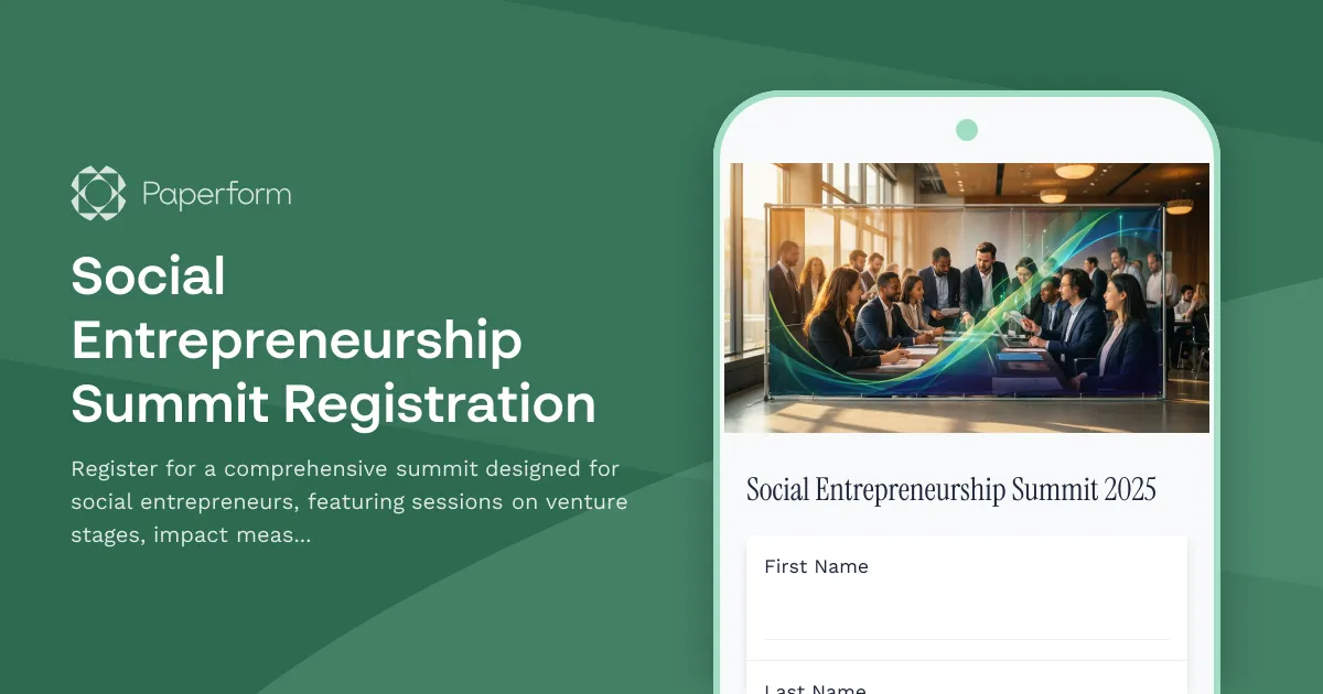 Social Entrepreneurship Summit Registration