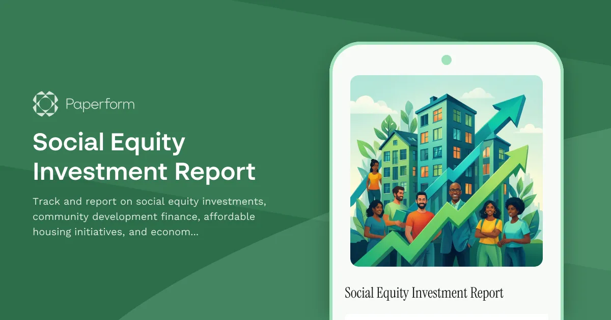Social Equity Investment Report