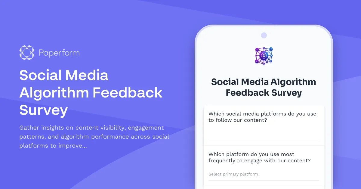Social Media Algorithm Feedback Survey