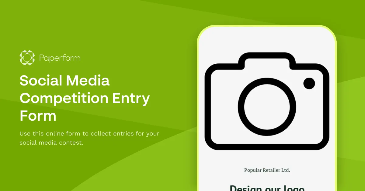 Social Media Competition Entry Form