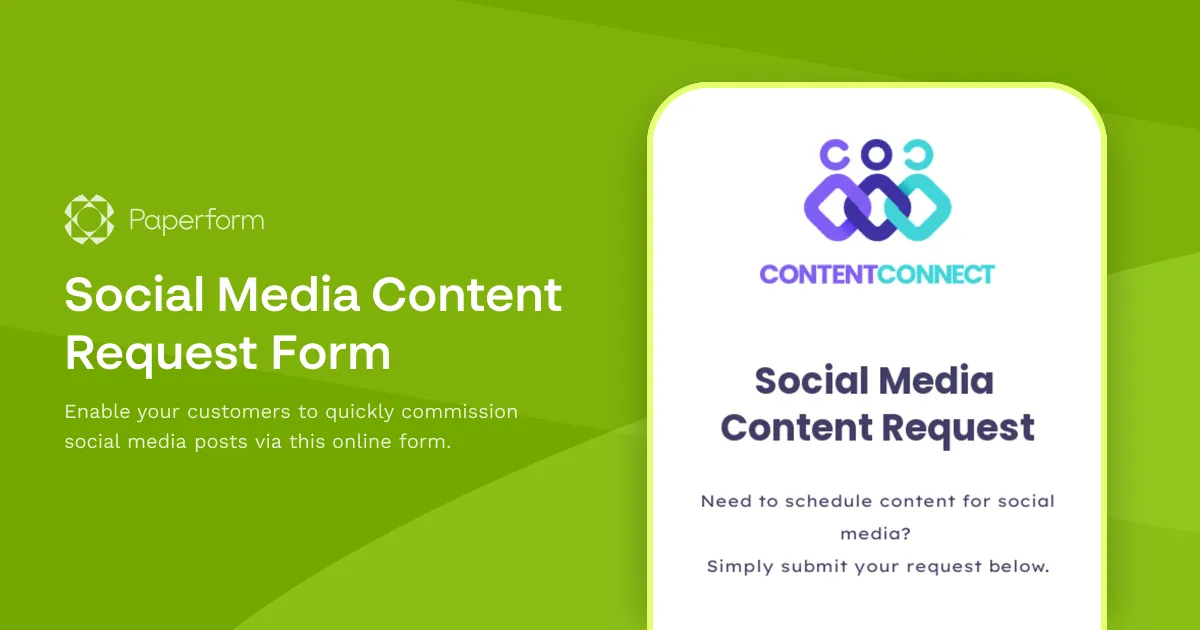 Social Media Content Request Form