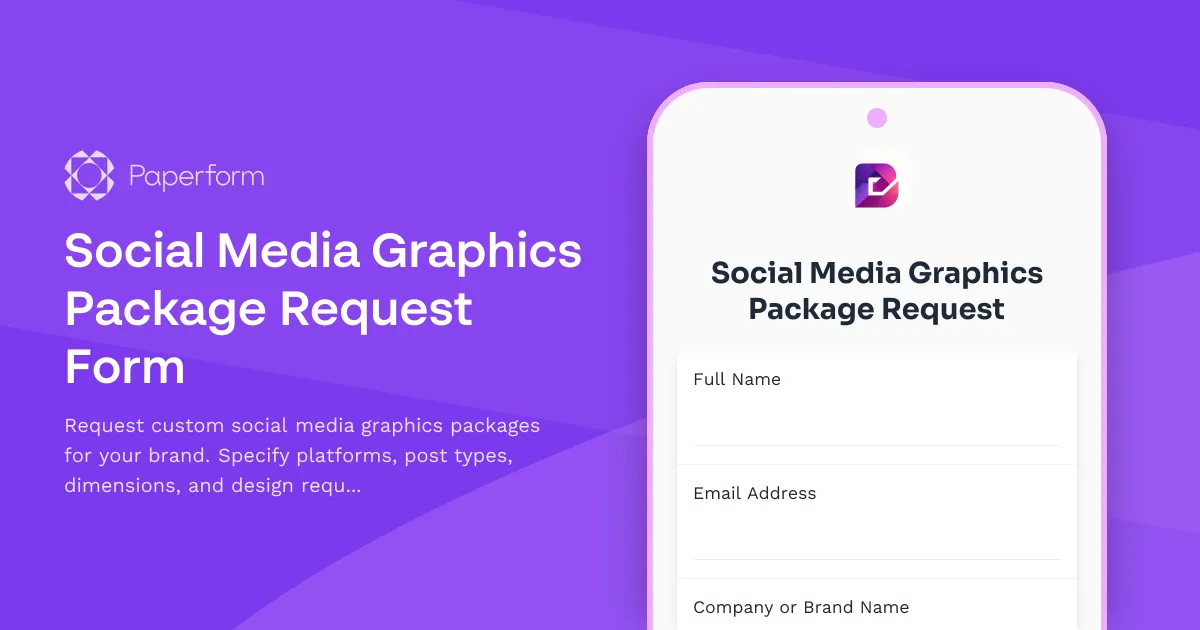 Social Media Graphics Package Request Form