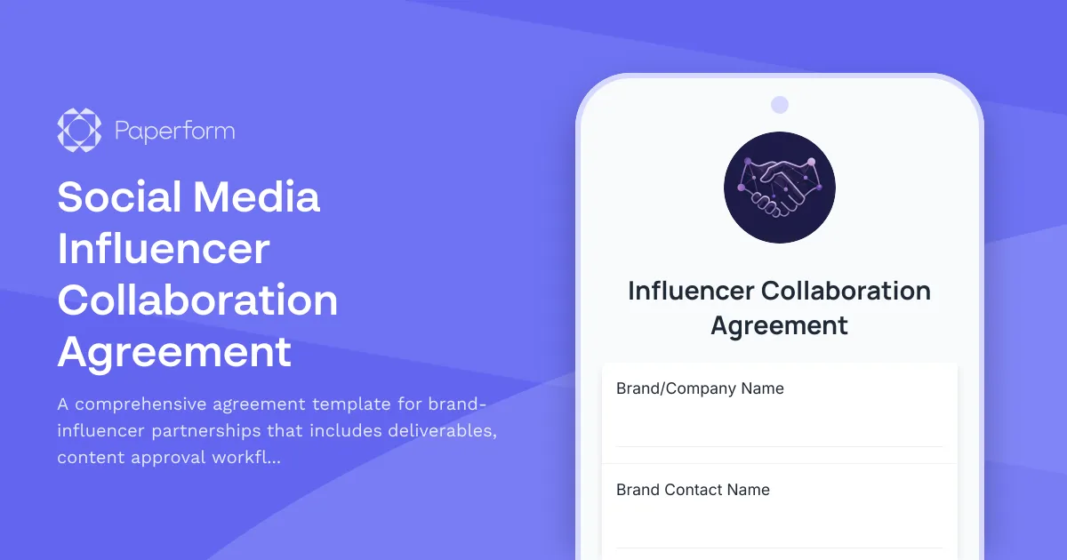 Social Media Influencer Collaboration Agreement