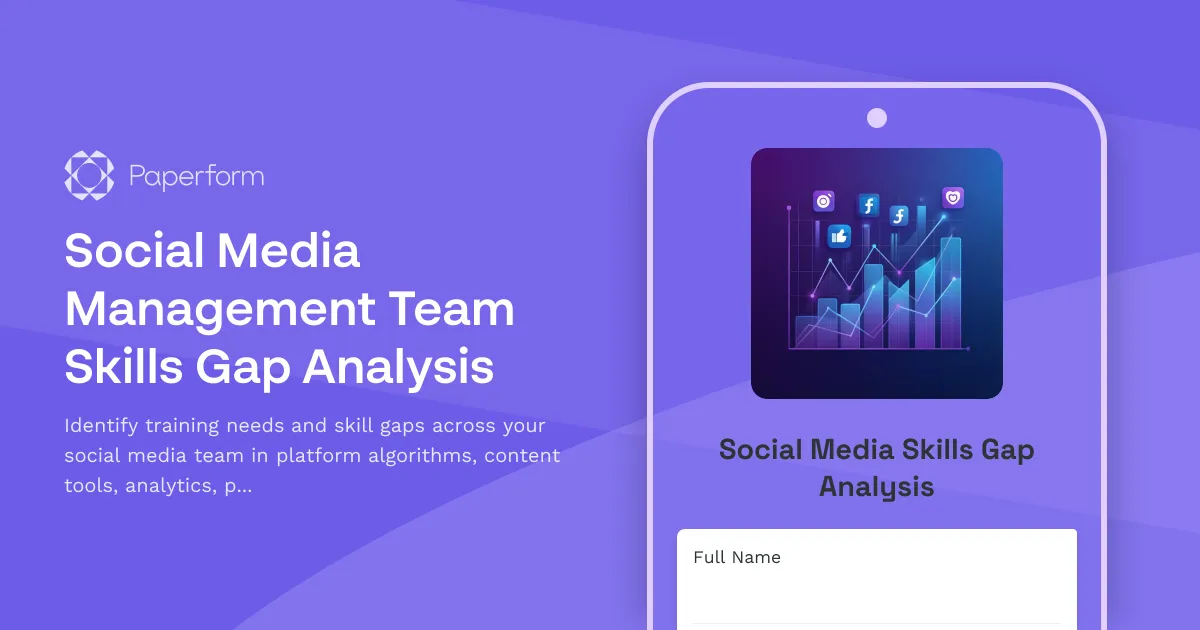 Social Media Management Team Skills Gap Analysis