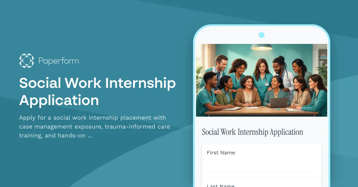 Social Work Internship Application