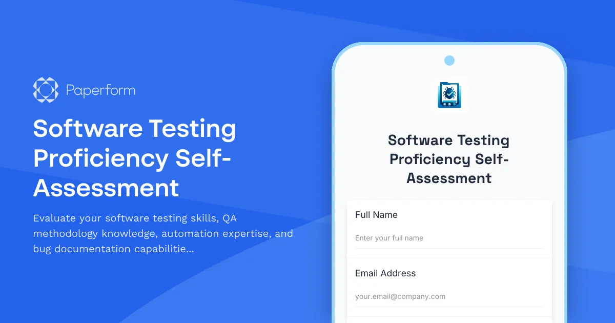 Software Testing Proficiency Self-Assessment
