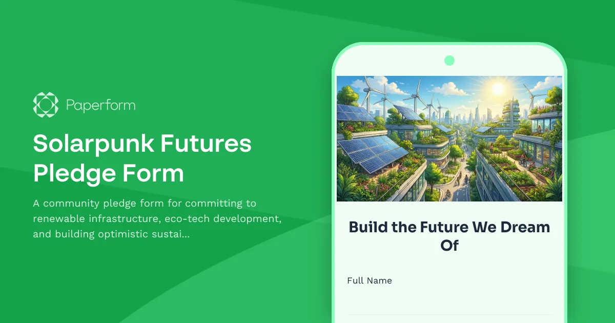 Solarpunk Futures Pledge Form